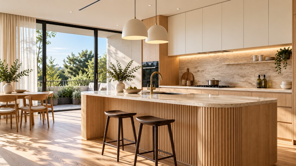 A considered Melbourne interior with custom cabinetry and warm natural light