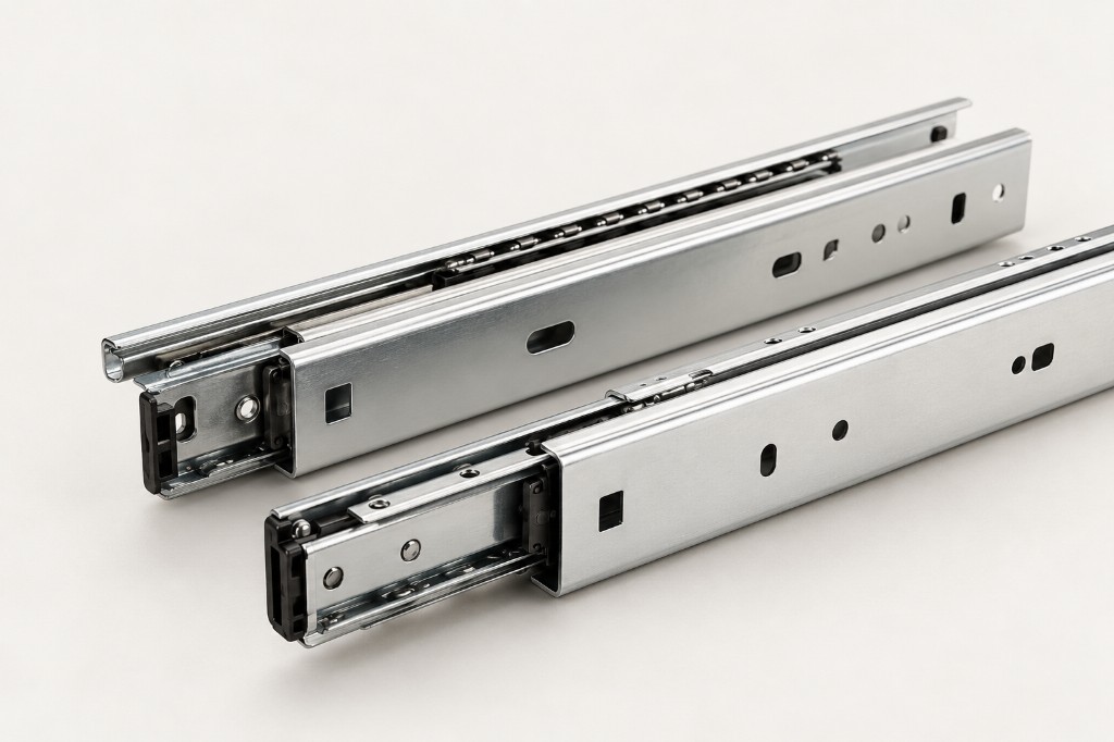 Metal drawer runner